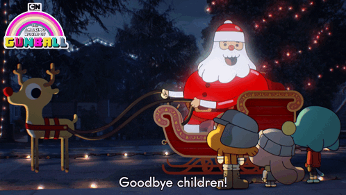 Goodbye Children Santa Claus GIF - Goodbye Children Santa Claus The Amazing World Of Gumball GIFs