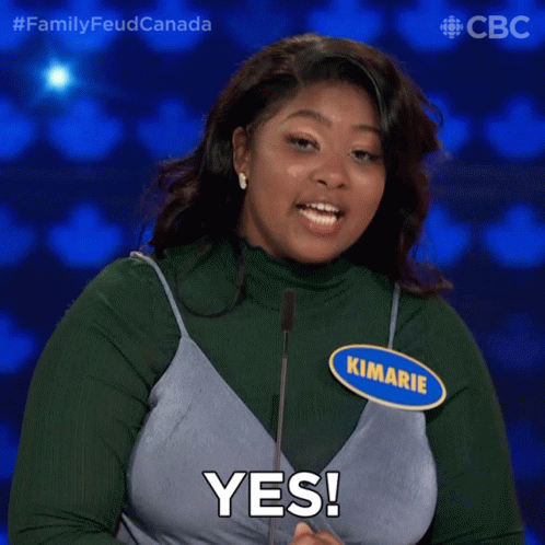 Yes Kimarie GIF - Yes Kimarie Family Feud Canada GIFs