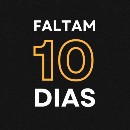 a black sign that says faltam 10 dias