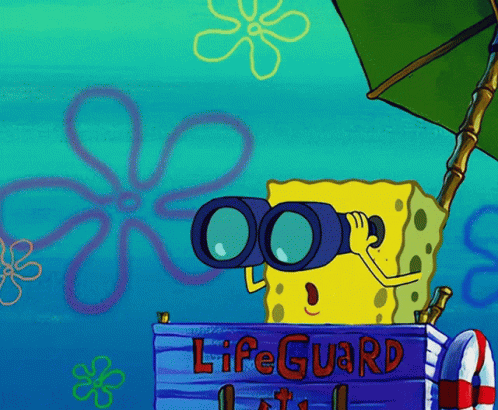 Spongebob Squarepants Binoculars GIF - Spongebob Squarepants Binoculars Lifeguard GIFs