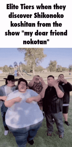 a group of men standing next to each other in a park