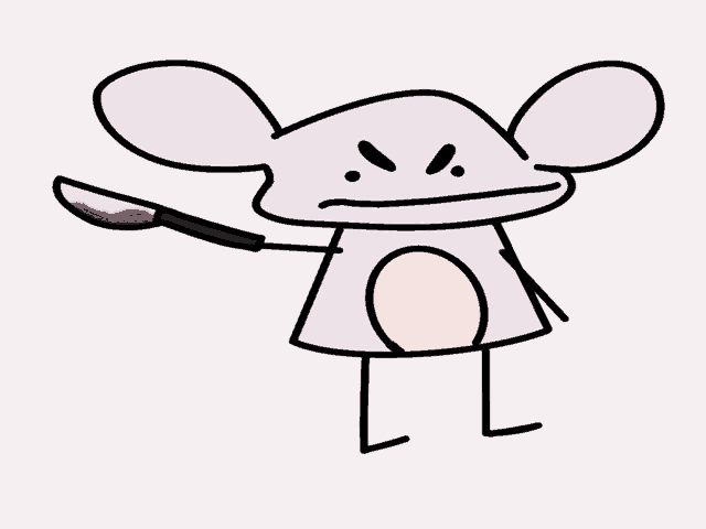 a cartoon drawing of a person with a circle in the middle