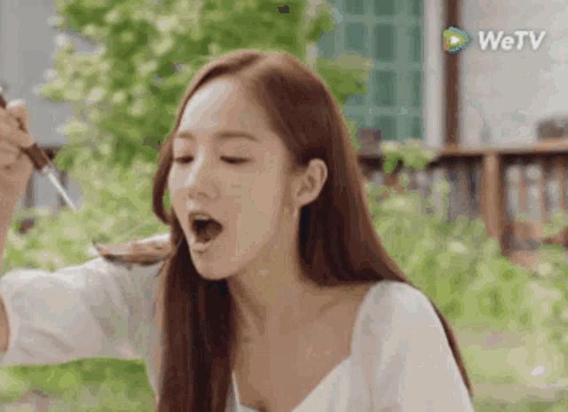 Eating Surprise GIF - Eating Surprise What Wrong With Secretary Kim GIFs