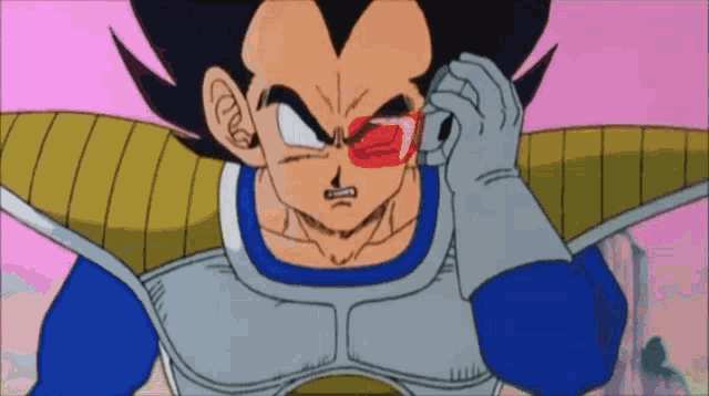 a cartoon character is wearing a pair of sunglasses