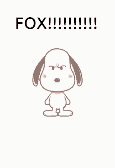 a cartoon dog with an angry look on its face and the word fox written above it