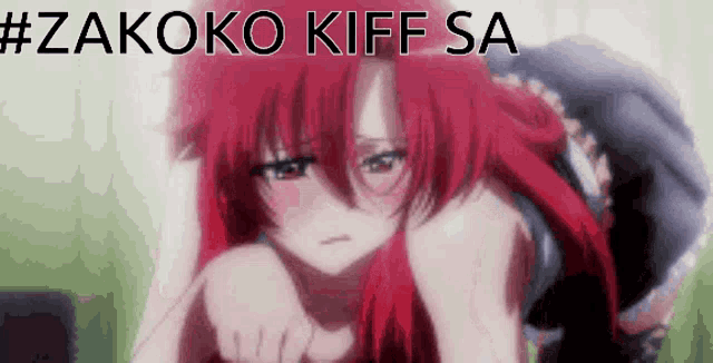 a picture of a girl with red hair and the words #zakoko kiff sa on the bottom
