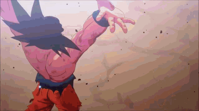a cartoon of a man with his arms outstretched in the air