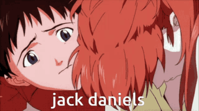 a picture of a boy and a girl with the words jack daniels written on the bottom