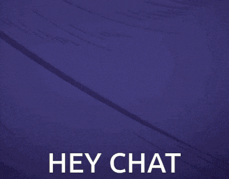 a cartoon character with a sword and the words hey chat