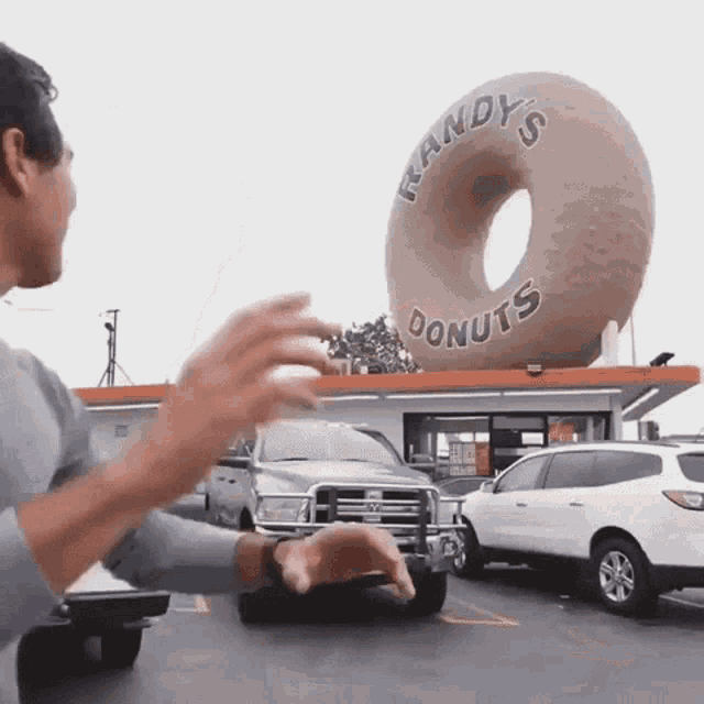 Randys Donuts Zach King GIF - Randys Donuts Zach King Grossed Out GIFs