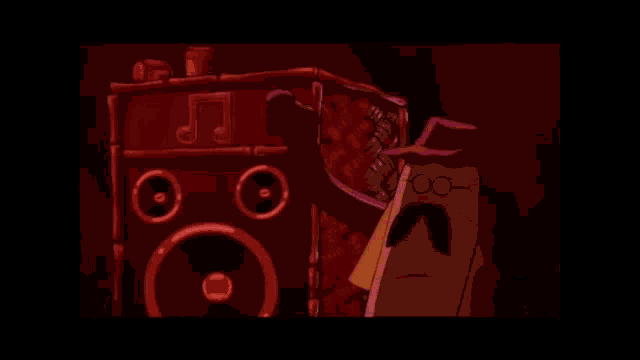 a close up of a cartoon character 's face with tears running down his eyes .