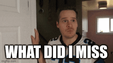 a man wearing a jersey with the number 5 on it says what did i miss