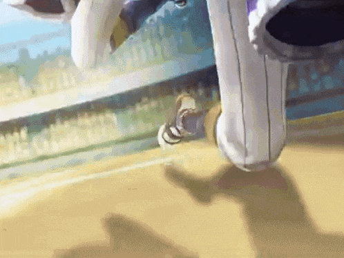 a person is standing on a basketball court with a shadow on the ground