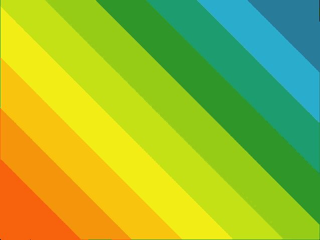 a rainbow colored striped background with a blue border