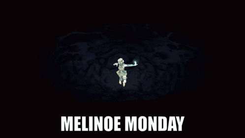 a poster that says melinoe monday with a green light