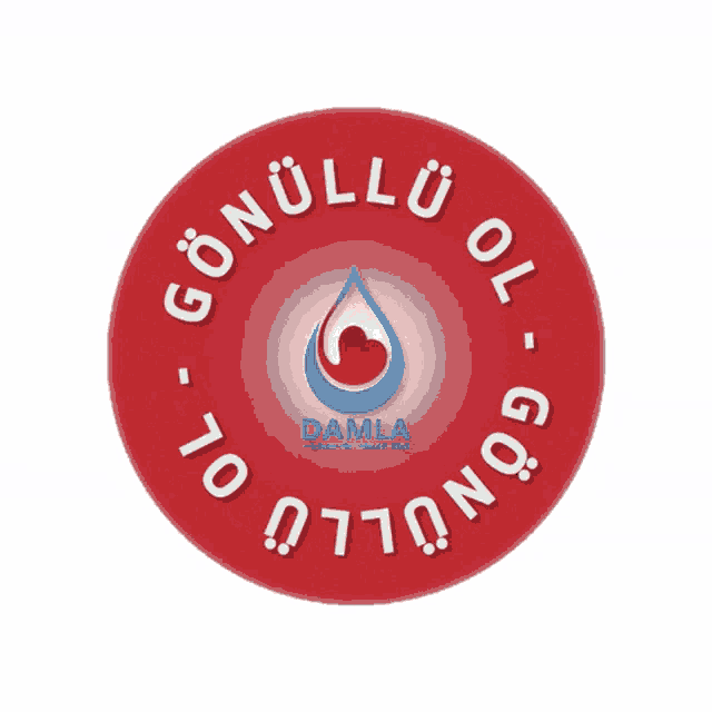 a red circle with the word damla in the middle