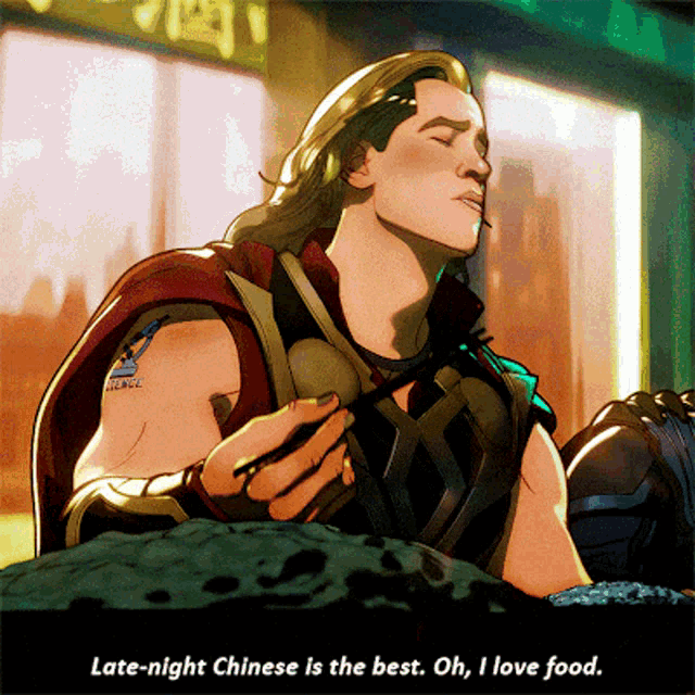 Marvels What If Thor GIF - Marvels What If Thor Late Night Chinese Is The Best GIFs