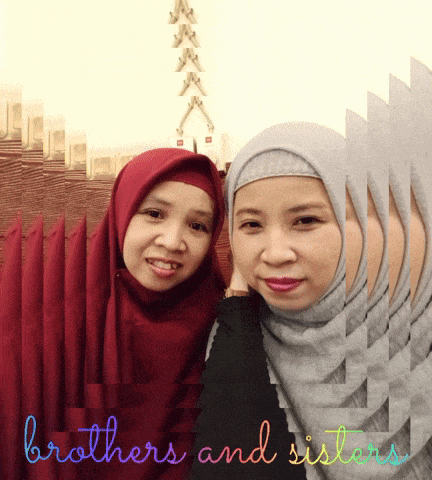 a picture of two women with the words brothers and sisters written below them