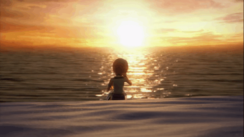 Kairi Making A Star Shell On The Beach Kingdom Hearts 1 GIF - Kairi Making A Star Shell On The Beach Kingdom Hearts 1 Kingdom Hearts GIFs