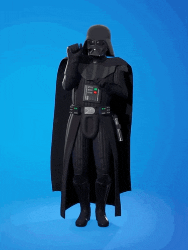darth vader from star wars is holding a light saber
