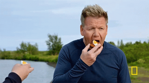 Eating Chef Ramsay GIF - Eating Chef Ramsay Gordon Bakes Using A Hot Spring GIFs