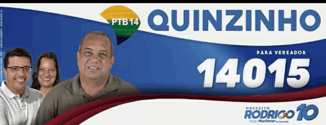 a poster for ptb14 quinzinho and rodrigo10
