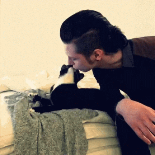 Andy Black With His Cat Crow GIF - Andy Black With His Cat Crow Being Cute GIFs