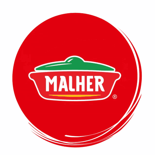 a red circle with the words muchas gv malher on it