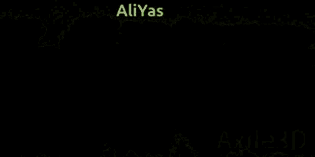 a black background with green dots and the word aliyas