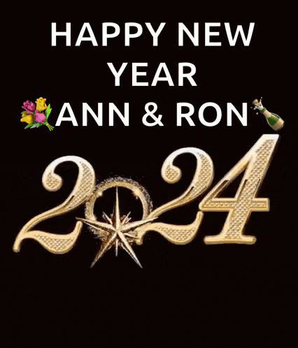 a happy new year greeting card for ann and ron