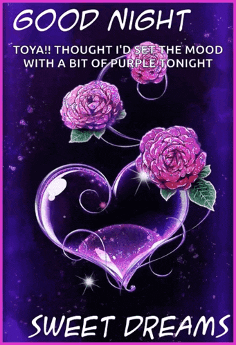 a poster that says good night sweet dreams with purple flowers