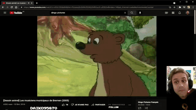 a drawing of a bear is displayed on a computer screen