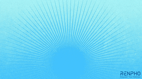a renpho scale with a phone next to it on a blue background