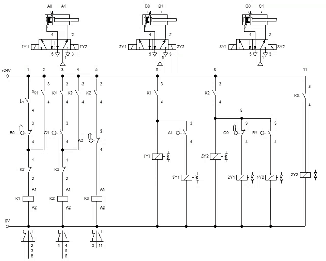 a diagram of a hydraulic system with the numbers 1 through 12