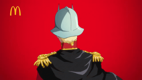 Char Aznable Red Comet GIF - Char Aznable Red Comet Burger GIFs