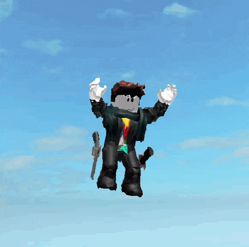 a video game character is jumping in the air with a sign that says victory