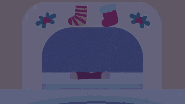 a cartoon drawing of a cat wearing a santa hat