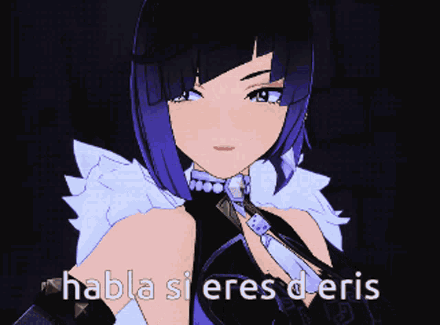 a picture of a girl with the words habla si eres deris