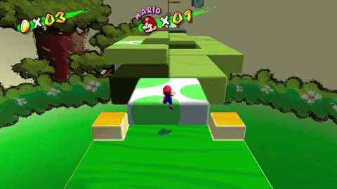 a video game with mario on the screen and a score of 0x03