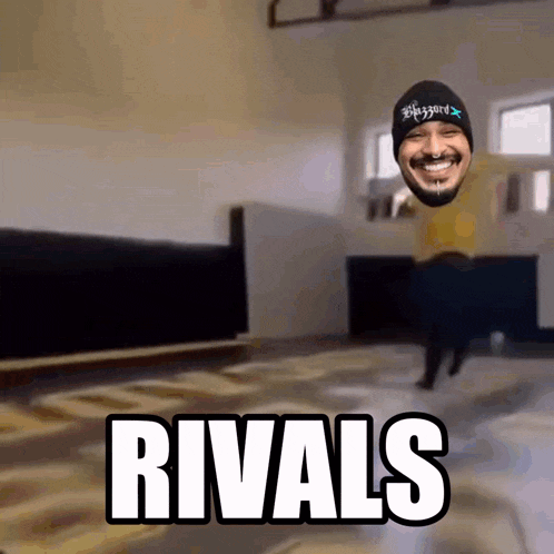 a picture of a man with the word rivals written on it