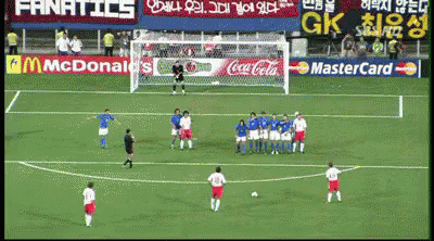 2002 월드컵 축구 피파 프리킥 GIF