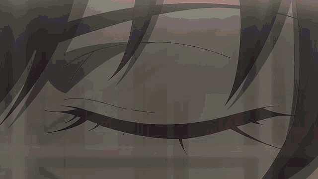 a close up of a girl with red eyes looking at the camera