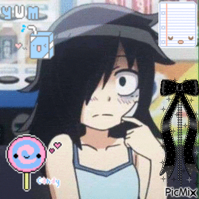 a pixel art of a girl talking on a cell phone