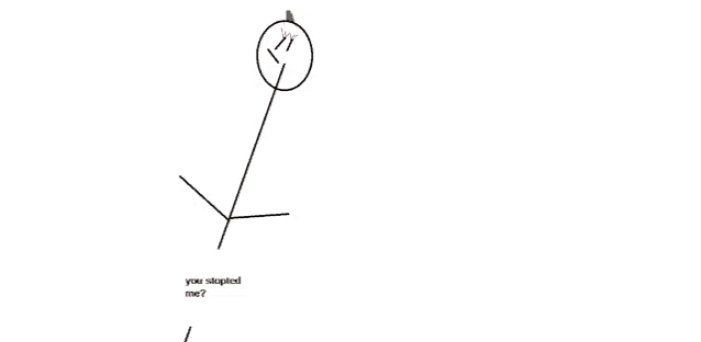 a drawing of a stick figure with the words you stepped me on the bottom