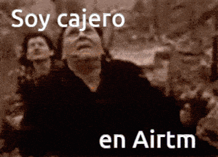 a picture of a woman with the words soy cajero en airtm