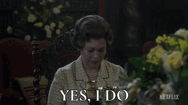 a woman is smiling and says yes i do in a netflix ad