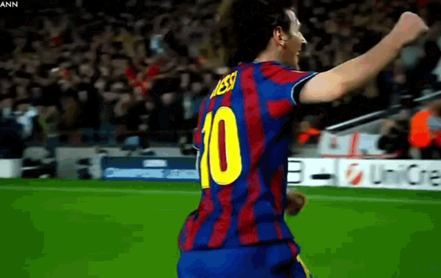 a soccer player with the number 10 on the back of his shirt