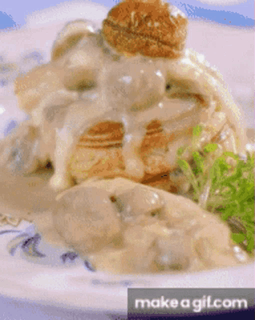 a plate of food that says make a gif.com