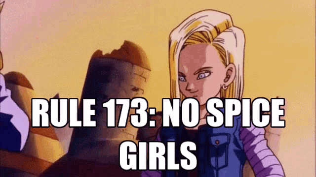 rule 173 : no spice girls written on a cartoon