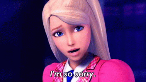 Apologize Sorry GIF - Apologize Sorry Barbie GIFs
